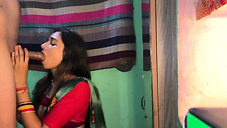 Beautiful Indian Wife Deep Throat Blowjob