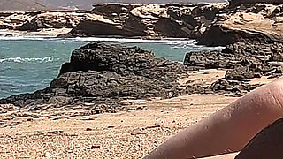 Nasty Girl Gave Me Stunning Handjob at a Nude Beach with a Huge Cumshot