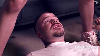 Femboy Stands Over Mechanic For An Upskirt Surprise He Likes