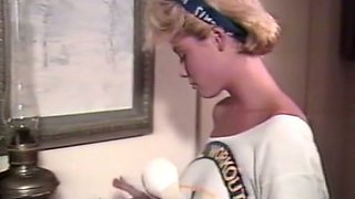 Horny neighbors spy on naked slim sporty chicks doing exercises