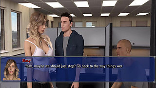The office wife #22 - Stacy teased Zack and later on Simon played with Stacy's pussy
