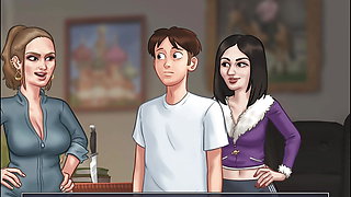 Summertime Saga - Russian worker gets fucked by Big American cock.
