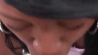 Sweet ebony Lexxi Loads POV deepthroat blowjob cum swallow