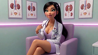 Asian girl doctor helps shrink my erection