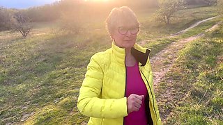 The Anal Granny Outdoors!!!