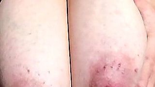 Lotioning Huge Tits