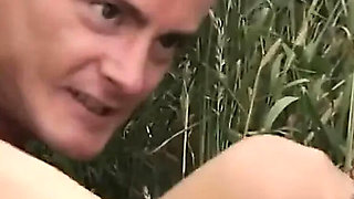 Redhead German Teen Outdoor Fuck in Cornfield - Blowjob & Doggy Style