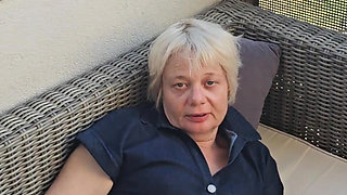 I Play with My Cat on My Terrace and Suck a Cock Until I Receive His Sperm