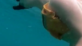 Snorkel Slut: Tight Bikini, Dive Mask & Underwater Fin Tease