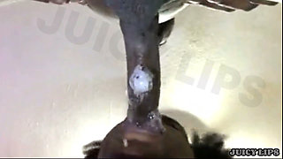Juicy Lips-mouth Got so Sloppy Slurping His Dick He Bust a Hard Nut!!!