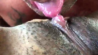 Eating an 18 year old ebony big clit