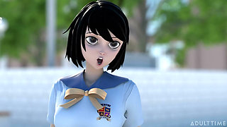 Hentai Sex College Episode 8 - Big Titty Bffs Practice Scissoring Together at Hentai Sex University