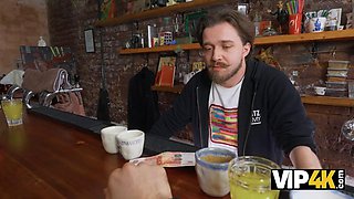 Oliver Trunk Roughly Fucks Dirty-Talking Alice De Liora as Bar Crowd Listens