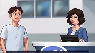 Summertime saga - sucking on jenny's boobs
