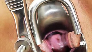 Eager head practical nurse playing with herself in her