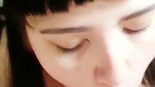 Amateur girlfriend blowjob on webcam