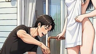 I Fucked My Girlfriend's Stepsister (19) While She Was Watching Hentai Anime