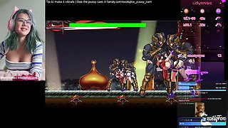 Horny Filipina Gamer Plays Hentai Game and Fingers Her Tight Pussy to OMG Orgasm Live
