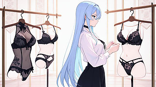 Esdeath Came to Buy New Sexy Lingerie and Have Some Fun with a Pink Dildo. Esdeath Hentai Cosplay