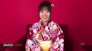 Chiharu Miyazawa Intense Japanese Blowjob & Hardcore Kimono Fuck - JAV Uncensored