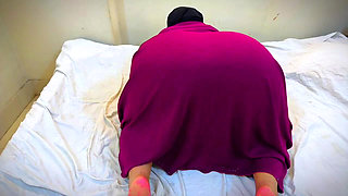 Arabian Hijab Girl Inserts Toy Into Chubby Big Ass Hole, Pleasure