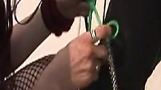 Dominant Brunette MILF Teases Her Masked Bound Slave