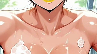 Gol Gooning with Mega Busty Lilly Bathroom Animation