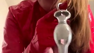 Cumshot amateur MILF suck and jerks dude in the bedroom