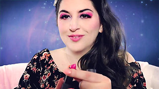 Pink Lipstick on Plexiglass Asmr