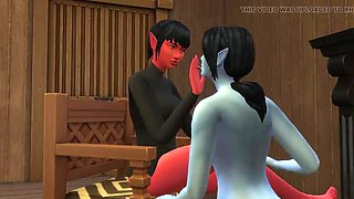 Ball Busting Animation: Aria Bal Gets Brutal BDSM Ball Busting