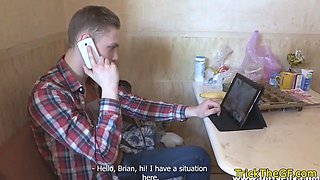 Tricked gf restrained and pussyfucked