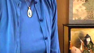 Mature Japanese fucks younger lover with creampie finish