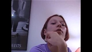 German Redhead Babe Fingers Her Wet Pussy Solo Casting