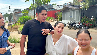 Horny Latina Teen Hooked Up For Street Market Fuck