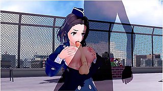 Bakemonogatari Tooe Gaen Stewardess 3d Hentai