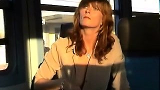 Sexy milf flashes her curves and touches herself in public