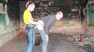 Sasha Earth, Mistress Anastasia And Anastasia Mistress - Outdoor Without Mercy Fucked Strapon In The Ass In The Forest Dangerous Public In Abandoned Building