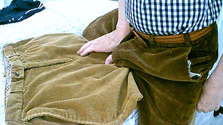 brown corduroy rubbing
