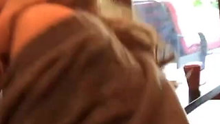 Redhead teen is licking a wet cunt