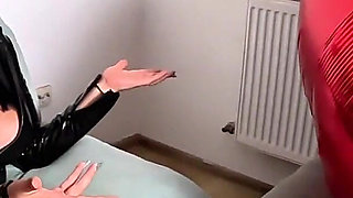 Giant Heart Balloon Pvc Fetish. Balloon Pop, Deepthroat and Cum Play