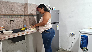 BBW Latina Pandora Strips and Shows off an Outfit