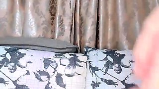 Japanese teen pussy pleased through panties