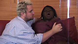 Ebony Goddess with Immense Hanging Breasts Licked in an Expert Way