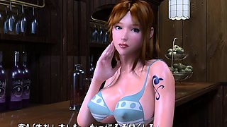 Busty 3D bombshell surrenders her pussy to a hung monster