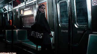 Student girl sucked dick of stranger on train - MollyRedWolf