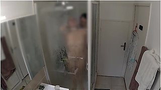 Cute French Couple Get Caught Filming A Sex Tape In Camping Hotel Public Bathroom By Stranger Camera