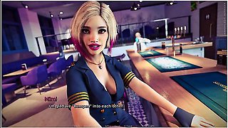 Hot Stewardess And A Horny Guy With Huge Cock With Car Toon
