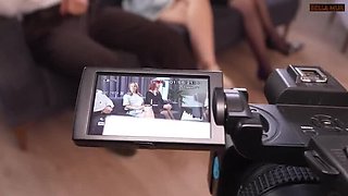 Young Amateur Casting: Bella Mur and Nicole Murkovski Take a Facial and Swallow Cum