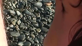 Busty Beach Slut Wet