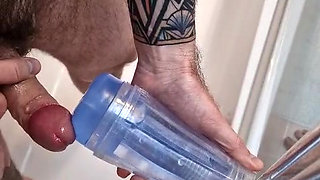 Fucking a fleshlight with cumshot
